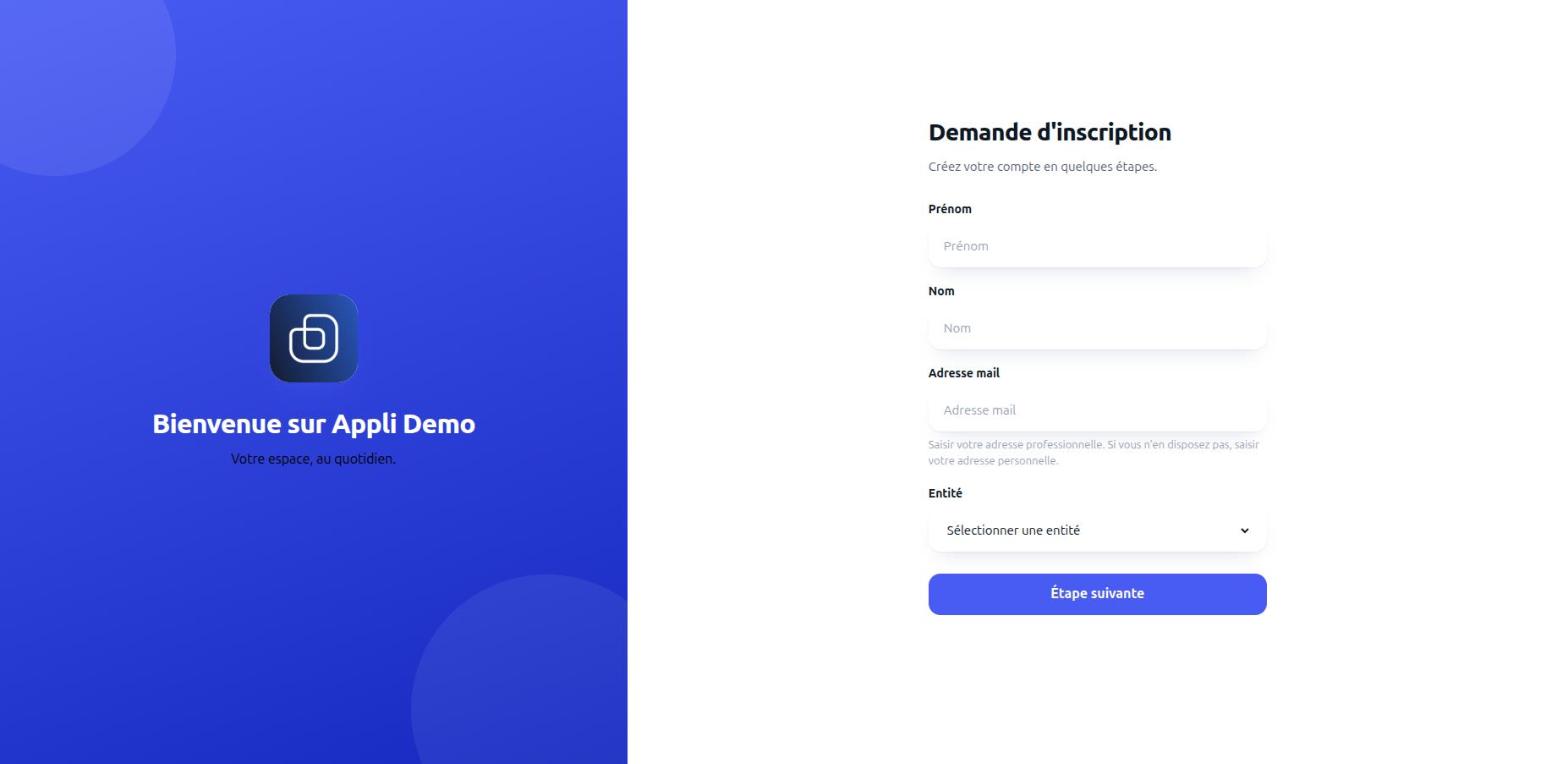 Formulaire de demande d’inscription de l’application