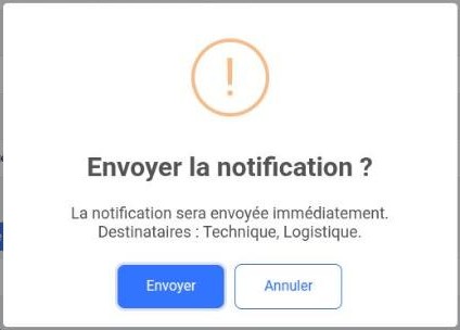 Confirmation avant l’envoi d’une notification