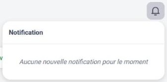 Panneau des notifications du back-office
