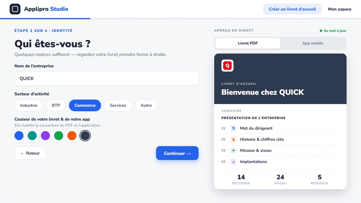 Créer un livret d'accueil avec l'intelligence artificielle grâce à Applipro Studio